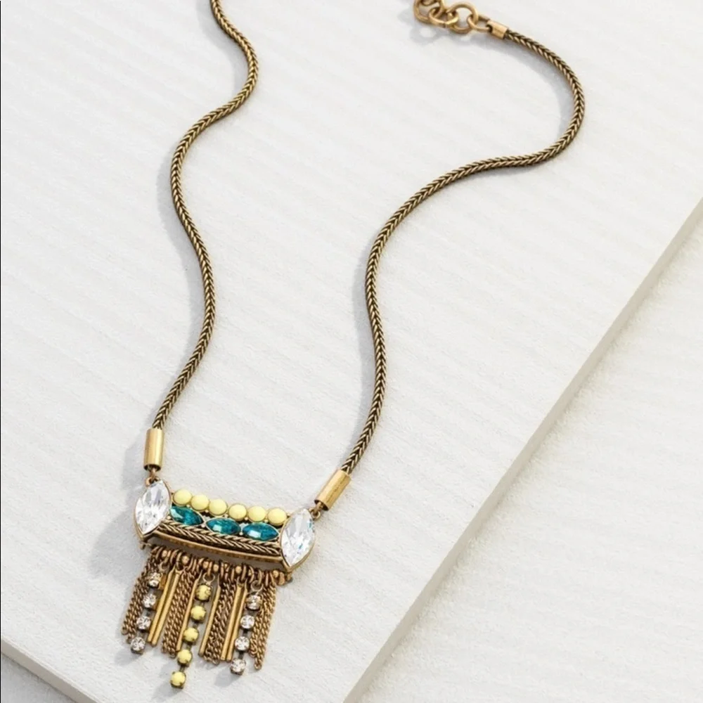 Silpada Neon Fringe Swarovski Crystal Necklace - Picture 2 of 5
